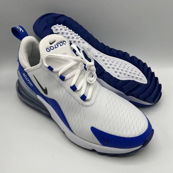 Nike Shoes Mens Nike Air Max 27 Golf Shoes White Blue Comfort